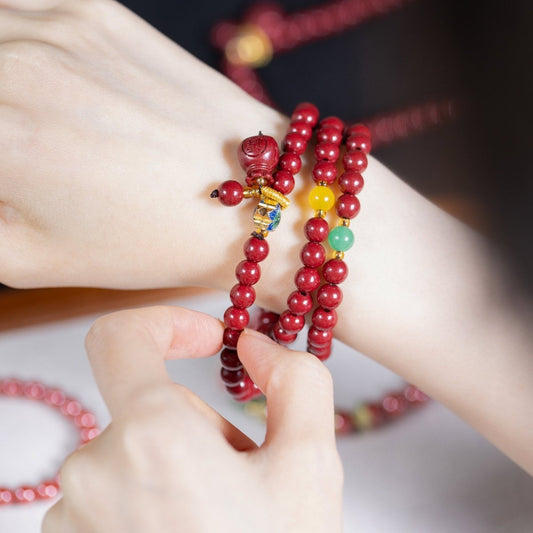 Oriental Gold Blessing: Violet-gold Cinnabar & Yellow Agate, mystic oriental crystals for 2026 protection & luck - FateGemz