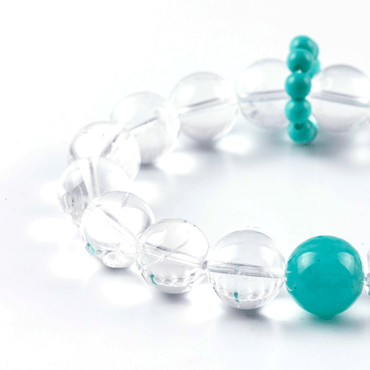 Clear Quartz & Amazonite Bracelet: Mystic oriental crystals for 2026 energy healing & hope - FateGemz
