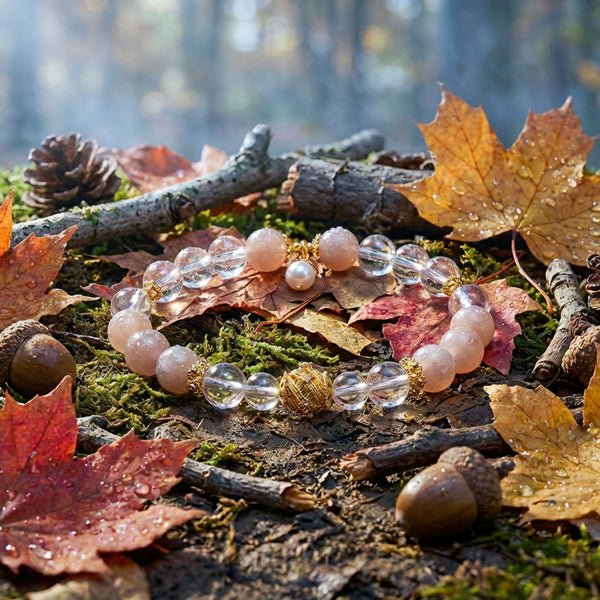 Dew Turns White: Clear Quartz & Orange Moonstone, mystic oriental natural crystals for 2026 spiritual balance - FateGemz