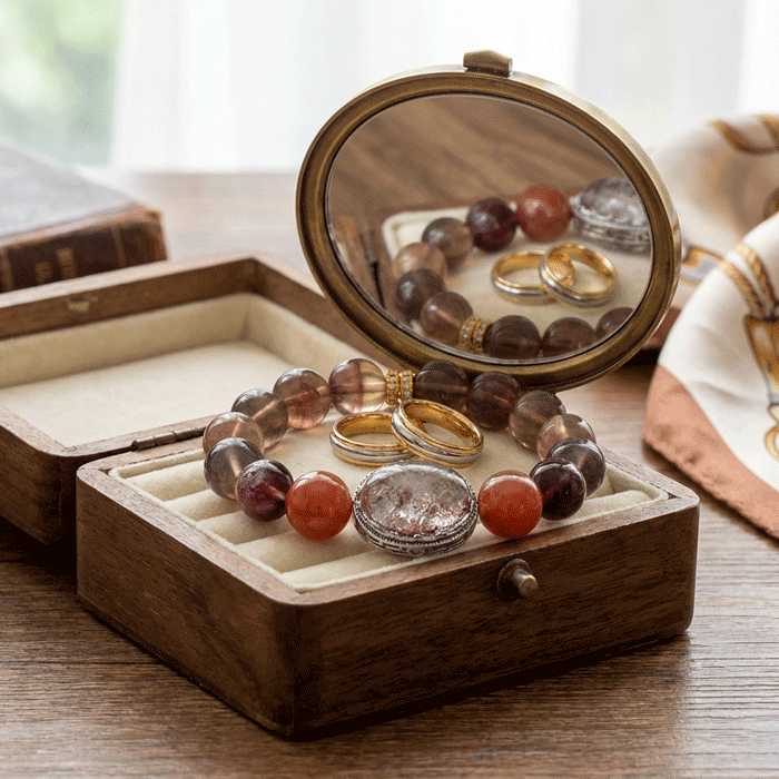 Earth Inner Rhythm Bracelet: Fluorite & Red Agate for Earth Element balance, stability & grounding - FateGemz