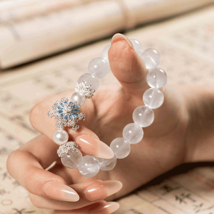 Rabbit Hair Fluorite & Pearl Bracelet: Mystic oriental crystals for 2026 mental clarity & calm energy - FateGemz