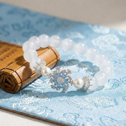 Rabbit Hair Fluorite & Pearl Bracelet: Mystic oriental crystals for 2026 mental clarity & calm energy - FateGemz