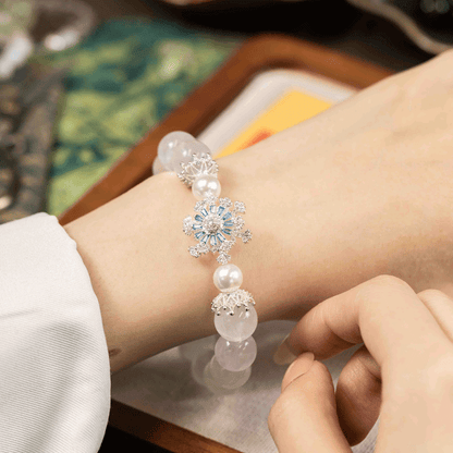 Rabbit Hair Fluorite & Pearl Bracelet: Mystic oriental crystals for 2026 mental clarity & calm energy - FateGemz