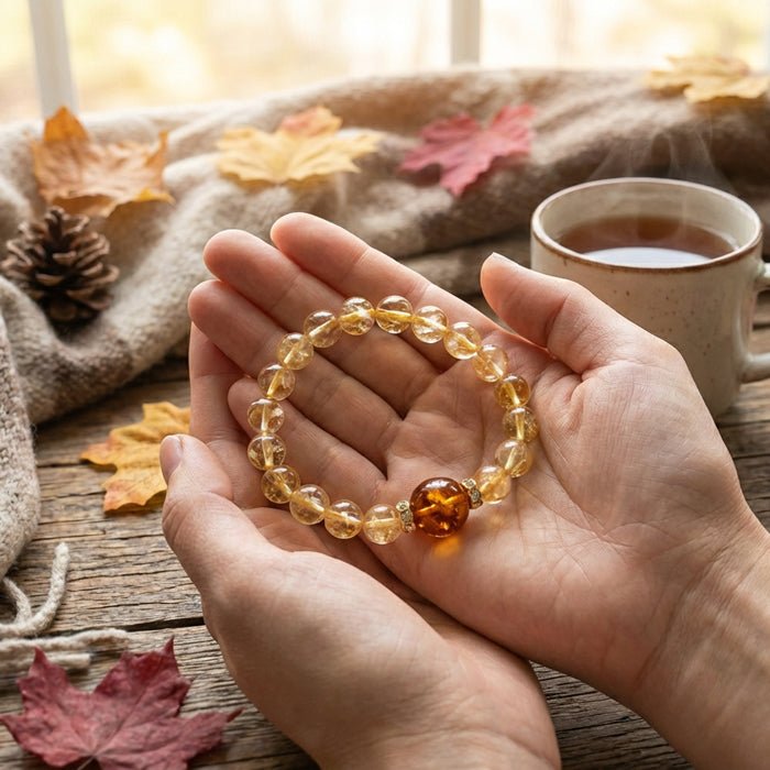 Nature Turns Austere: Citrine & Flower Amber, mystic oriental natural crystals for 2026 wealth and calm energy - FateGemz