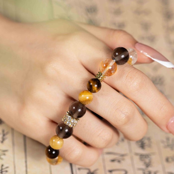 Phoenix Leaves Fall: Citrine & Tiger's Eye for autumn abundance, protection & 2026 success energy - FateGemz