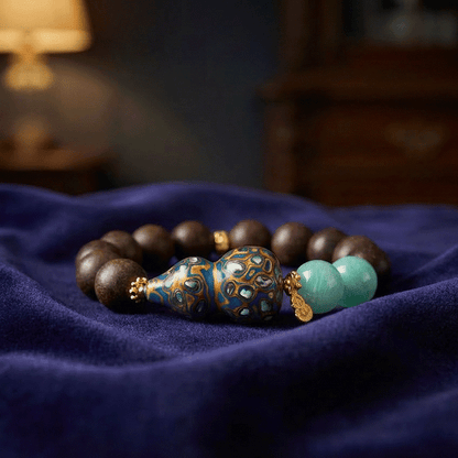 Amazonite & Lacquer Gourd Scented Bracelet: 2026 crystals for anxiety relief & hope - FateGemz