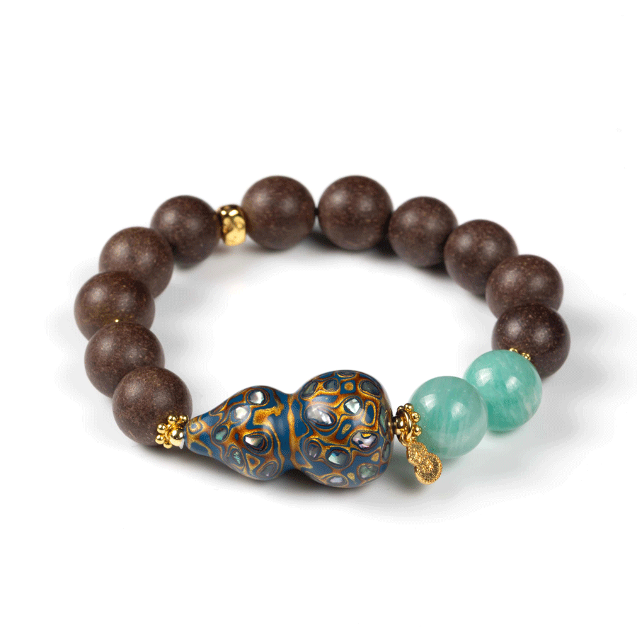 Amazonite & Lacquer Gourd Scented Bracelet: 2026 crystals for anxiety relief & hope - FateGemz
