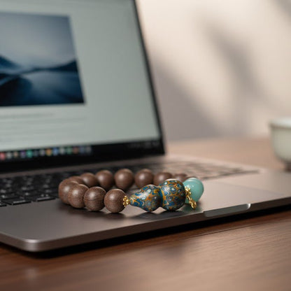 Amazonite & Lacquer Gourd Scented Bracelet: 2026 crystals for anxiety relief & hope - FateGemz