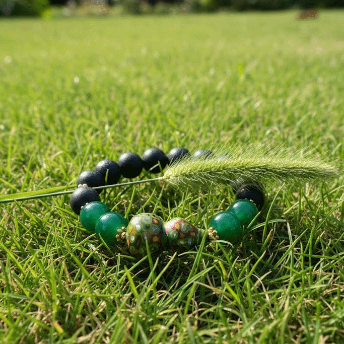 Green Agate & Lacquer Gourd Bracelet: Mystic oriental crystals with scented bead for 2026 calm & abundance - FateGemz