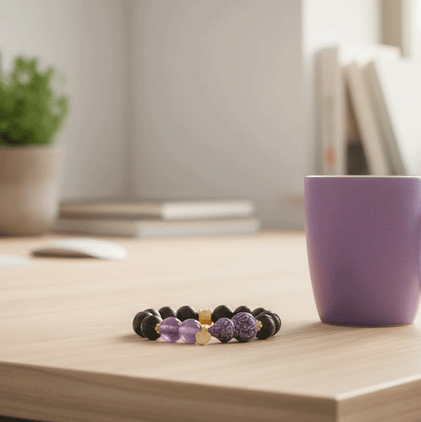 Kunzite & Lacquer Gourd Bracelet: Mystic oriental crystals with scented bead for 2026 heart healing & peace - FateGemz