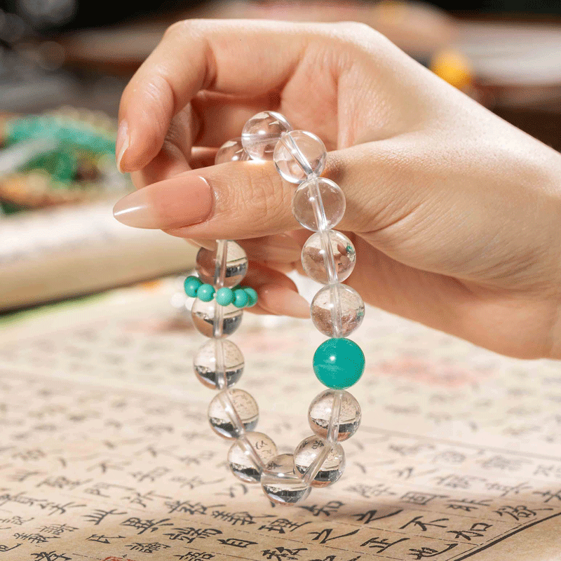 Clear Quartz & Amazonite Bracelet: Mystic oriental crystals for 2026 energy healing & hope - FateGemz