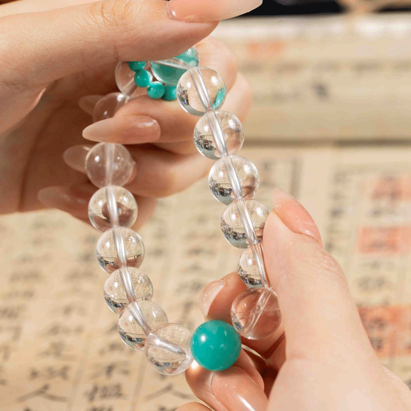 Clear Quartz & Amazonite Bracelet: Mystic oriental crystals for 2026 energy healing & hope - FateGemz