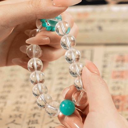 Clear Quartz & Amazonite Bracelet: Mystic oriental crystals for 2026 energy healing & hope - FateGemz