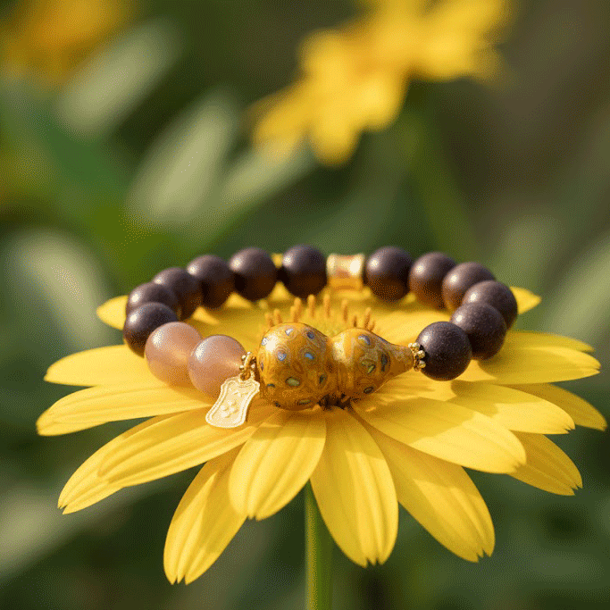 Orange Moonstone & Lacquer Gourd Scented Bracelet: 2026 oriental crystals for emotional joy & luck - FateGemz
