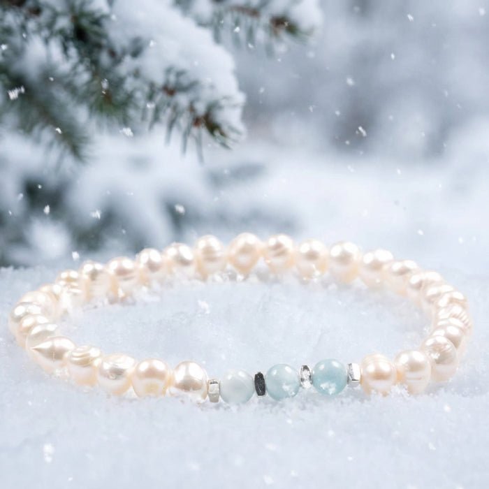 Water Starts to Freeze: Larimar & Pearl, mystic oriental natural crystals for 2026 emotional healing & calm - FateGemz