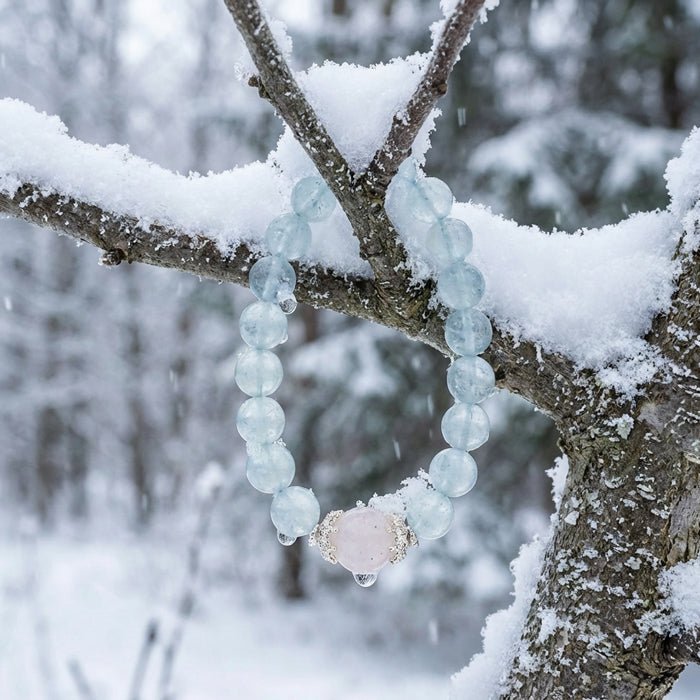 Gray Fluorite & White Phantom Quartz Bracelet: Mystic oriental crystals for 2026 spiritual cleansing & focus - FateGemz