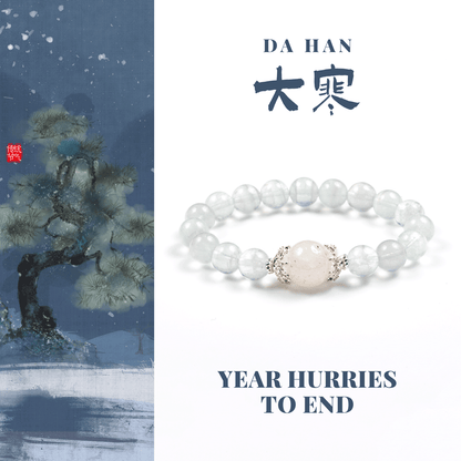 Gray Fluorite & White Phantom Quartz Bracelet: Mystic oriental crystals for 2026 spiritual cleansing & focus - FateGemz