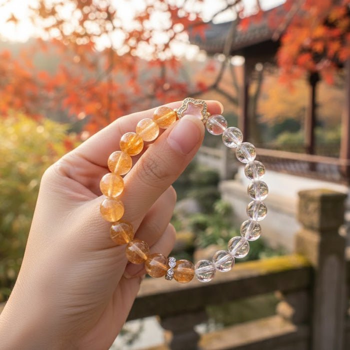 Yin Yang in Balance: Citrine & Clear Quartz, mystic oriental natural crystals for 2026 wealth & harmony - FateGemz